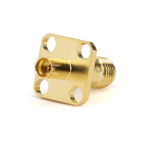 SMA Female to GPO(SMP) Male 4-Hole Flange Adaptors, Hole Spacing 8.6mm, Limited detent,DC-18GHz