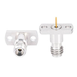 1.0mm Female End Launch Connector | 2 Hole Flange | Hole Spacing 7.1mm | With Pin Diameter 0.43mm | DC-110GHz