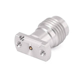 1.85mm Female Vertical Launch Solderless PCB Connector with 2 Hole Flange for CPW/Microstrip |  DC - 67GHz | 6.35mm Slot