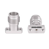 1.85mm Female Vertical Launch Solderless PCB Connector with 2 Hole Flange for CPW/Microstrip |  DC - 67GHz | 6.35mm Slot