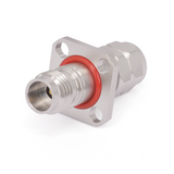 2.4mm Male to 2.4mm Female 4 Hole Flange Hermetically Sealed Straight Precision Adapter  | DC-50GHz