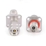 2.4mm Male to 2.4mm Female 4 Hole Flange Hermetically Sealed Straight Precision Adapter  | DC-50GHz