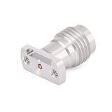2.4mm Female Solderless PCB Connector with 2 Hole Flange for CPW/Microstrip |  DC - 50GHz | 6.35mm Slot