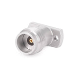 2.4mm Female Solderless PCB Connector with 2 Hole Flange for CPW/Microstrip |  DC - 50GHz | 6.35mm Slot