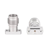 2.4mm Female Solderless PCB Connector with 2 Hole Flange for CPW/Microstrip |  DC - 50GHz | 6.35mm Slot