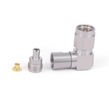 2.92mm Male Right Angle RF Connector for 0.047" Coax Cable | Solder Attachment | DC–40GHz