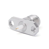 2.92mm Female Connector with 2-hole Flange ｜ Hole Spacing 12.2 mm ｜ Metal Through-plate ｜ DC-40GHz
