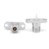 2.92mm Female Connector with 2-hole Flange ｜ Hole Spacing 12.2 mm ｜ Metal Through-plate ｜ DC-40GHz