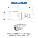 N to 2.92mm Adapters ｜ DC - 18GHz ｜ Male - Male ｜ Male - Female ｜ Female - Male ｜ Female - Female