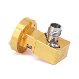 WR-15 to 1.85mm Female Right Angle Waveguide to Coax Adapters  with UG-385/U Flange, 50 - 65GHz