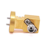 WR-15 to 1.85mm Female Right Angle Waveguide to Coax Adapters  with UG-385/U Flange, 50 - 65GHz