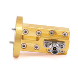 WR-22 to 2.4mm Female Right Angle Waveguide to Coax Adapters  with UG-383/U Flange, 33 - 50GHz