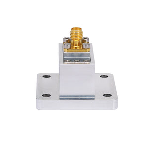 WR-75 to SMA Female Straight Waveguide to Coax Adapters with  UBR120 Flange, 9.84 - 15GHz