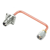 2.4mm Male to 2.4mmm 4 Hole Flange Female Cable Assembly | .086" Semi-Rigid GUT-085 (Copper) Coax Cable  | DC - 50GHz