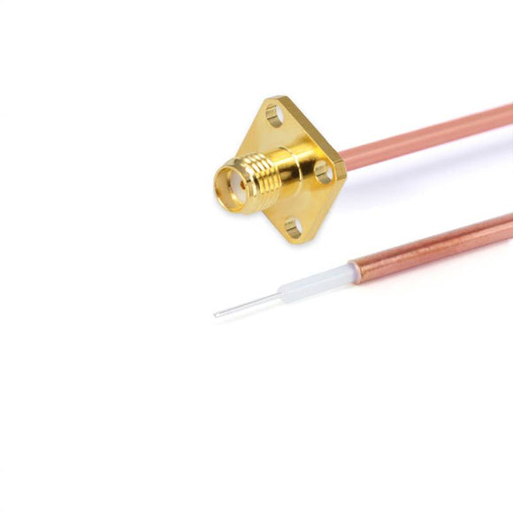 SMA 4 Hole Flange Female to Trimmed Lead Cable Assembly | .086
