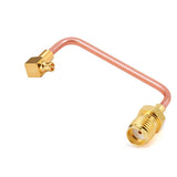SMA Female to GPPO (mini-SMP) Right Angle Female Cable Assembly | .086" Semi-Rigid GUT-085 (Copper) Coax Cable  | DC - 18GHz