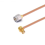 SMA Male to GPO (SMP) Right Angle Female Cable Assembly | .086" Semi-Rigid GUT-085 (Copper) Coax Cable  | DC - 18GHz