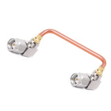 SMA Right Angle Male to SMA Right Angle Male Cable Assembly | .086" Semi-Rigid GUT-085 (Copper) Coax Cable  | DC - 18GHz
