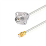 2.4mm 4 Hole Flange Female to GPO(SMP) Female Cable Assembly | .086" Semi-Flexible Coax Cable Without FEP Jacket | DC - 40GHz