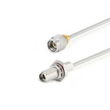 2.92mm Male to 2.92mm Bulk Head Female Cable Assembly | .086" Semi-Flexible Coax Cable Without FEP Jacket | DC - 40GHz