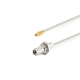 2.92mm Bulkhead Female to GPPO(Mini-SMP) Female Cable Assembly | .086" Semi-Flexible Coax Cable Without FEP Jacket | DC - 40GHz