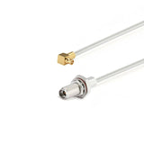 2.92mm Bulkhead Female to GPPO(Mini-SMP) Right Angle Female Cable Assembly | .086" Semi-Flexible Coax Cable Without FEP Jacket | DC - 40GHz