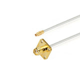 SMA 4 Hole Flange Female to GPPO (mini-SMP) Female Cable Assembly | .086" Semi-Flexible Coax Cable Without FEP Jacket | DC - 18GHz
