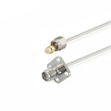 SMA Male Removable Nut to SMA 4 Hole Flange Female Cable Assembly | .086" Semi-Flexible Coax Cable Without FEP Jacket | DC - 18GHz