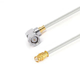 SMA Right Angle Male to GPO(SMP) Female Cable Assembly | .086" Semi-Flexible Coax Cable Without FEP Jacket | DC - 18GHz