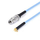 2.92mm Female to GPPO(Mini-SMP) Right Angle Female Cable Assembly | 086" Semi-Flexible Coax Cable with FEP Jacket | DC - 40GHz