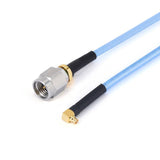 2.92mm Male to GPPO(Mini-SMP) Right Angle Female Cable Assembly | 086" Semi-Flexible Coax Cable with FEP Jacket | DC - 40GHz