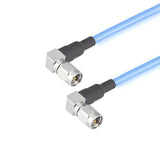 2.92mm Right Angle Male to 2.92mm Right Angle Male Cable Assembly | 086" Semi-Flexible Coax Cable with FEP Jacket | DC - 40GHz