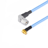 2.92mm Right Angle Male to GPO(SMP) Right Angle Female Cable Assembly | .086" Semi-Flexible Coax Cable With FEP Jacket | DC - 30GHz