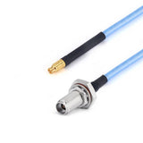 2.92mm Bulkhead Female to GPPO(Mini-SMP) Female Cable Assembly | .086" Semi-Flexible Coax Cable With FEP Jacket | DC - 40GHz