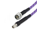 N Male to SMA Male Cable Assembly | 205A Low Loss  Phase Stable Flexible Coax Cable With Armore | DC-18GHz | Insertion loss 1.05dB/m @18GHz