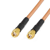 Reverse Polarity SMA Female to Reverse Polarity SMA Female Cable Assembly | RG142 Flexible Coax Cable | DC-6GHz