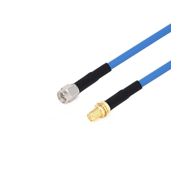SMA Male to SMA Bulkhead Female Cable Assembly | RG142-PVC