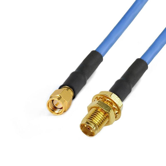 SMA Male to SMA Bulkhead Female Cable Assembly | RG142-PVC Flexible Coax Cable | DC-6GHz