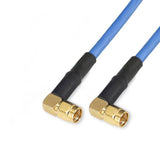 SMA Right Angle Male to SMA Right Angle Male Cable Assembly | RG142-PVC Flexible Coax Cable | DC-3GHz