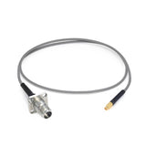 2.4mm 4 Hole Flange Female to GPPO(Mini-SMP) Female Cable Assembly | 3506 Series Low Loss Phase Stable Flexible Coax Cable | DC - 50GHz