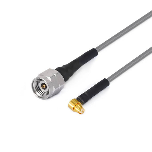 2.4mm Male to GPO(SMP) Right Angle Female Cable Assembly | 3506 Series Low Loss Phase Stable Flexible Coax Cable | Cable Dia.2.2mm | DC - 40GHz
