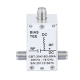 30 KHz to 18 GHz SMA Bias Tee Rated to 500 mA And 50 Volts DC