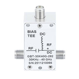 30 KHz to 40 GHz 2.92mm Bias Tee Rated to 500 mA And 50 Volts DC
