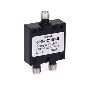 2-Way SMA Power Divider From 2 GHz to 8 GHz Rated at 20 Watts