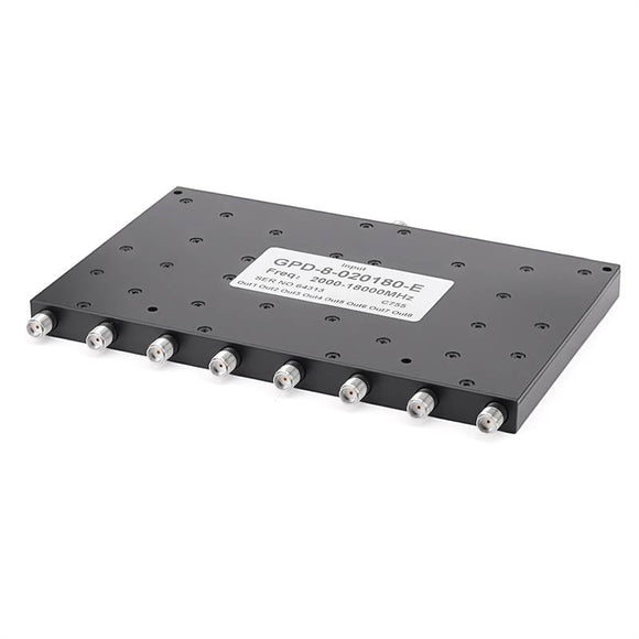 8-Way SMA Power Divider From 2 GHz to 18 GHz Rated at 20 Watts