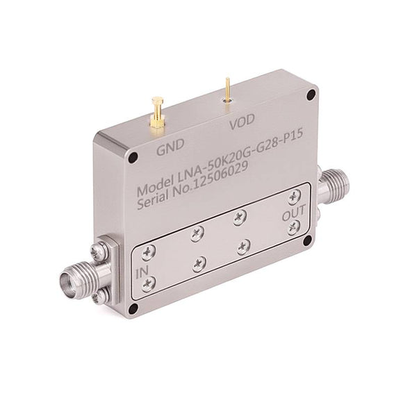 SMA Female Low Noise Amplifier (LNA) | 28dB Gain | 5dB Noise Figure | 0.05 - 20GHz