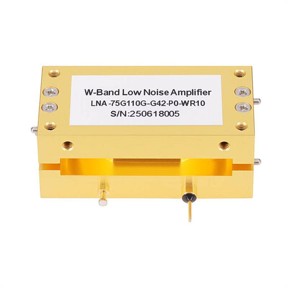 Waveguide WR10 Low Noise Amplifier(LNA) | 42dB Gain |  6dB Noise Figure | 75 - 110GHz