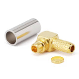 MMCX Right Angle Male Connector for RG316 Series Coax Cable | DC-6GHz