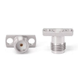 SMA Female Connector Field Replaceable with 2 Hole Flange | Hole Spacing 8.9mm | Acceptable Pin Diameter 0.23mm | DC-26.5GHz