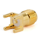 SMA Female Connector Vertical Launch Suit for PCB | Length of Center Pin 0.8mm  |  DC - 12.4GHz